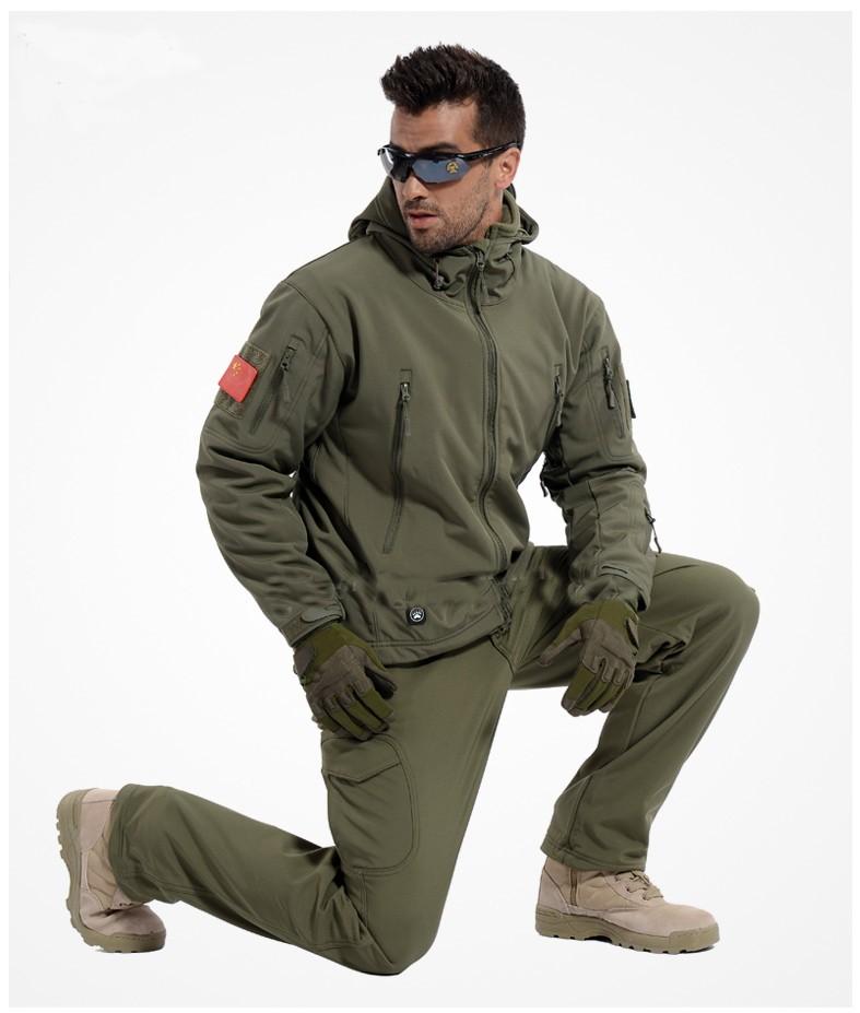 

TAD outdoor camping hiking Clothing Sets hunting tactical Clothing Sets instant waterproof men' Uniform Coat jacket and pant, Black