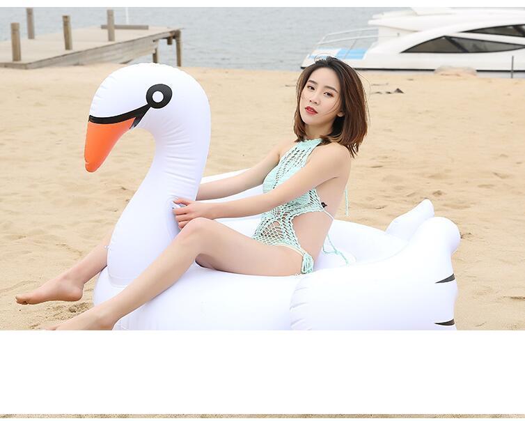 

1.5M Inflatable Floats swim ring giant swanFlamingo Pool Toys Inflatable animal Swimming Pool Ride-on Floats Pool raft row Water Toy