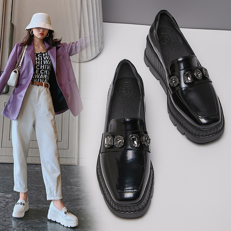 

2021 Natural Pumps Top Sheep Skin + Pigskin Lining Insole Rubber Foam Sole Rebite Women's Shoes 37CE, Black