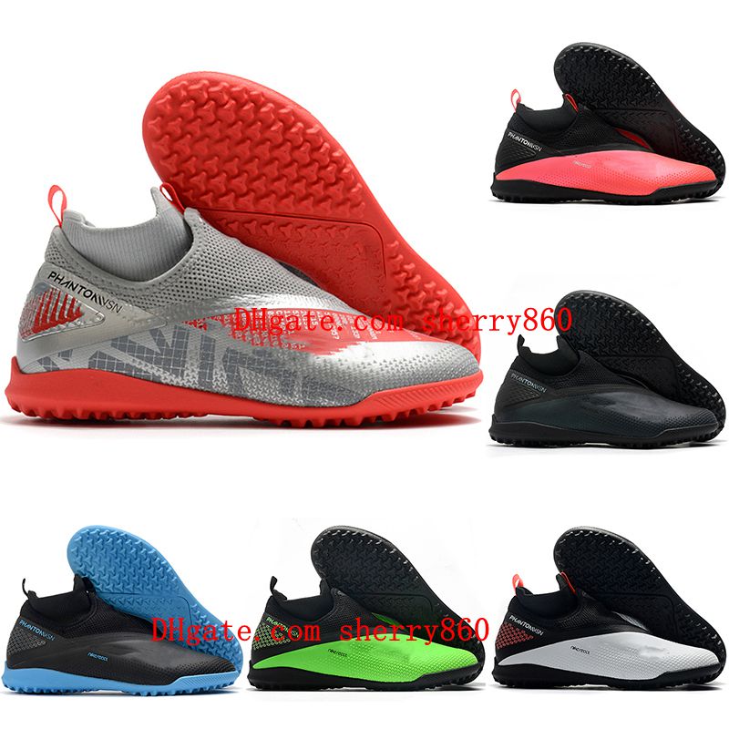 

2021 soccer shoes quality mens React Phantom Vision 2 Pro Dynamic Fit TF cleats indoor football boots botas de futbol hight ankle, As picture 1