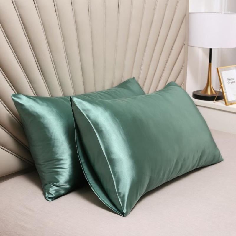 

51x76cm Envelope Pillowcase For Bed Pure Emulation Silk Satin Pillowcase Summer Cool Smooth Single Pillow Covers 2/4/6pcs Pillow Case1, 10