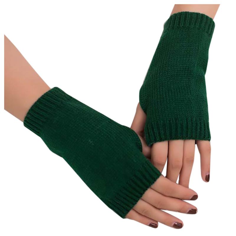 

Five Fingers Gloves Half Finger For Women Winter Soft Warm Wool Knitting Arm Touch Screen Outdoor Sports Bike Bicycle