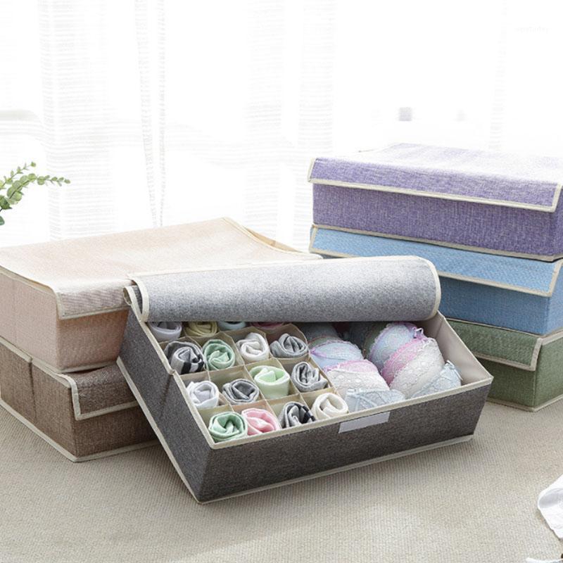 

20 Folding Cloth Storage Box Dustproof Cabinet Bra/Underwear/Sock Organizer For Tie Sock Short Divider Box Large 50*31*13cm1