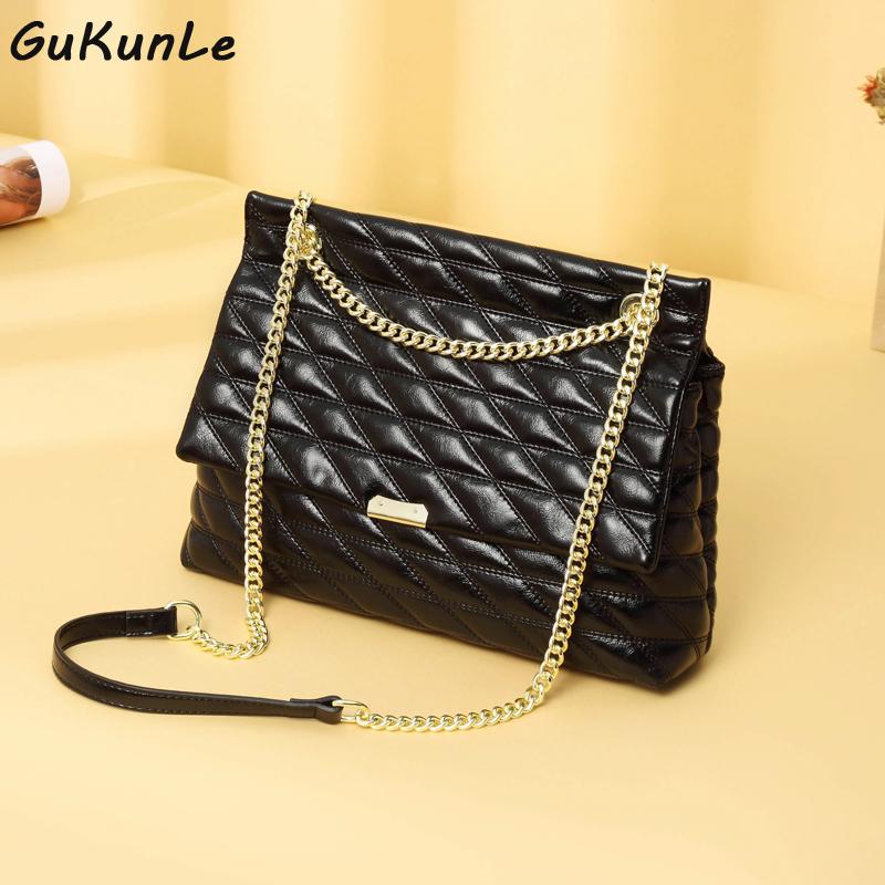 

Handbag Women Women Bag Shoulder Plaid Bag Female Handbags Designer Crossbody Chain Messenger Ladies, Black