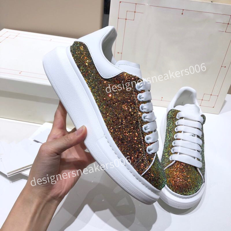 

2022 Men Women Platform Running Shoes black suede Leather golden rainbow reflective sliver red flat Skateboarding Outdoor Sports trainer sneakers, 09