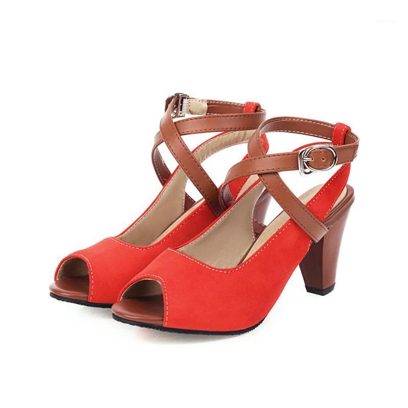 

2020 spring summer Sexy Fish mouth High Heels Women Platform Shoes Women Pumps Ankle strap buckle sandalia tacones mujer 34-431, Beige