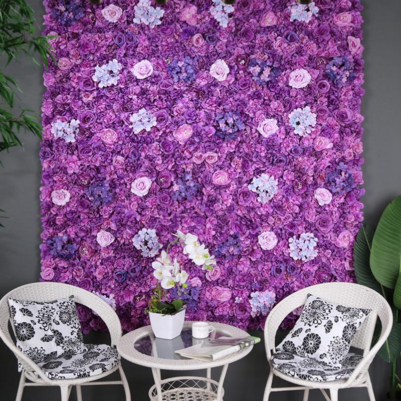 

40x60cm Silk Rose Artificial Flower Wall Decorative Flowers for Home Wedding Decoration Romantic Wedding Flowers Backdrop Decor, 26