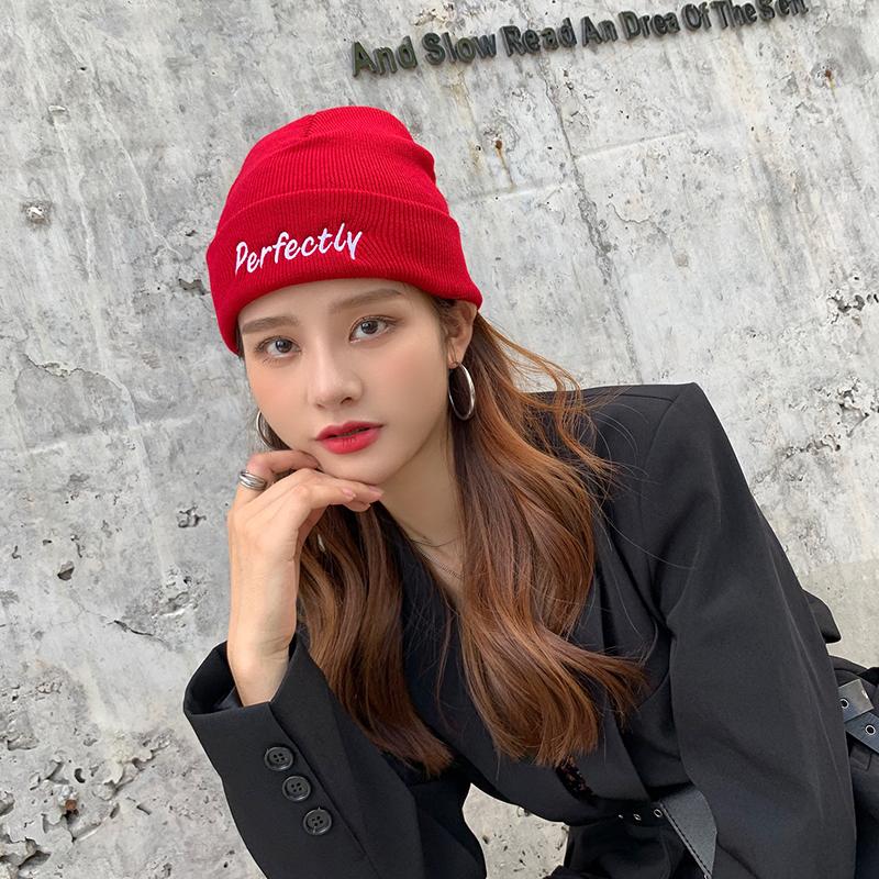 

Beanie/Skull Caps Arrival Knitted Hat Acrylic Beanie Unisex Solid Color Keep Warm Elastic Winter Hats, Black