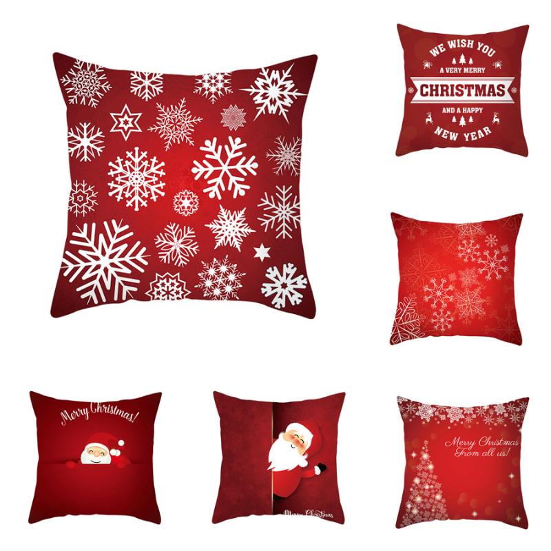

YWZN Christmas Cushion Cover Creative Christmas Throw Pillow Case Cute Cartoon Santa Claus Party Decorative Pillowcase Cushion, 16