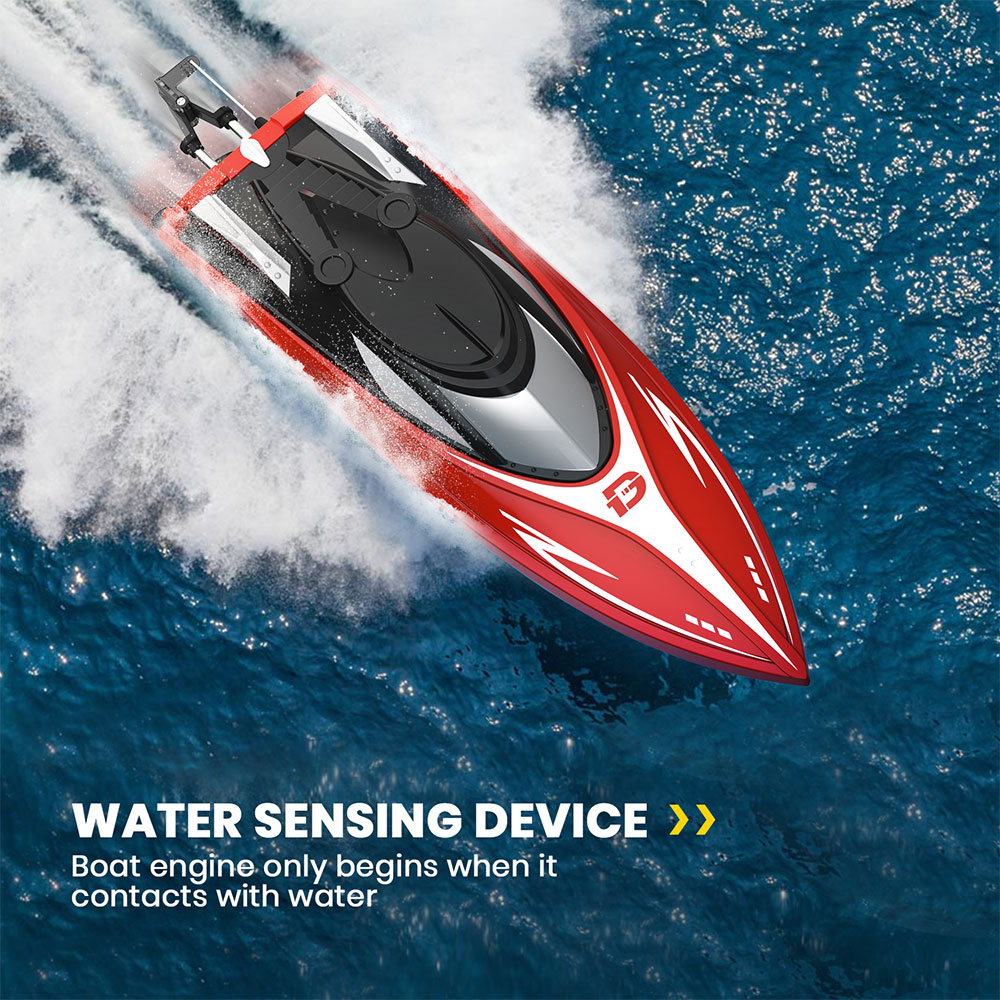 

H120 RC Boat Remote Control Boats for Pools and Lakes, 20+ mph 2.4 GHz Racing Boats for Kids and Adults with 2 Battery, Red