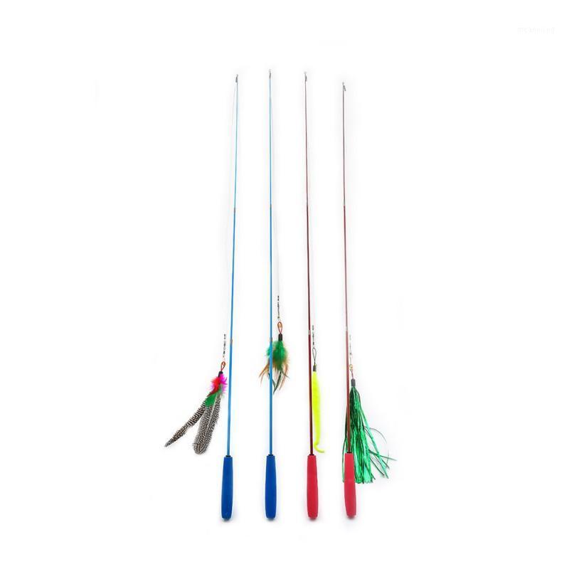 

1Retractable 3-section Teaser Cat Interactive Toy Wand Fishing Pole Pet Interactive Toy Pretty Toy(not Include Replacement)1