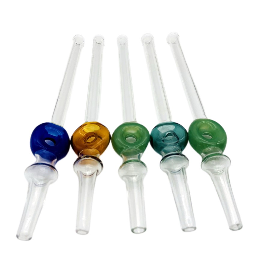 

8.3 inch mini hookahs nectar collector with thick clear glass filter tips glass tube pyrex rig stick smoking hand pipes