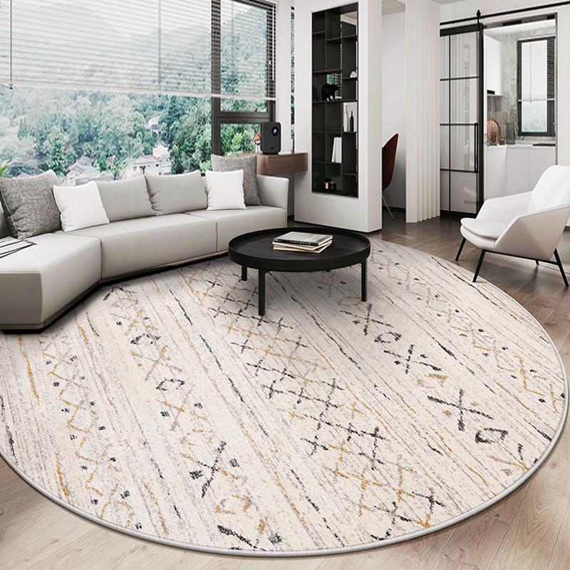 

Nordic Round Carpets For Living Room Thick Rug Home Bedroom Study Room Office Soft Sofa Coffee Table Floor Mat Round Carpet1
