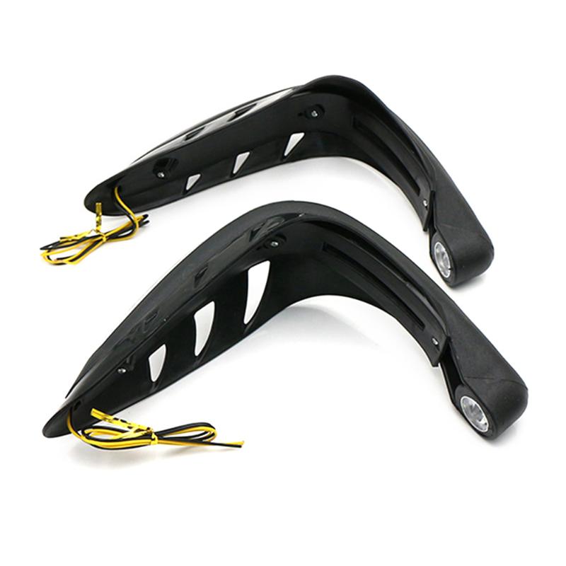 

1 Pair Motorcycle Hand Guards Handlebar Hand Protector with LED Lights Motor Handguards Motocross Guards Accessories