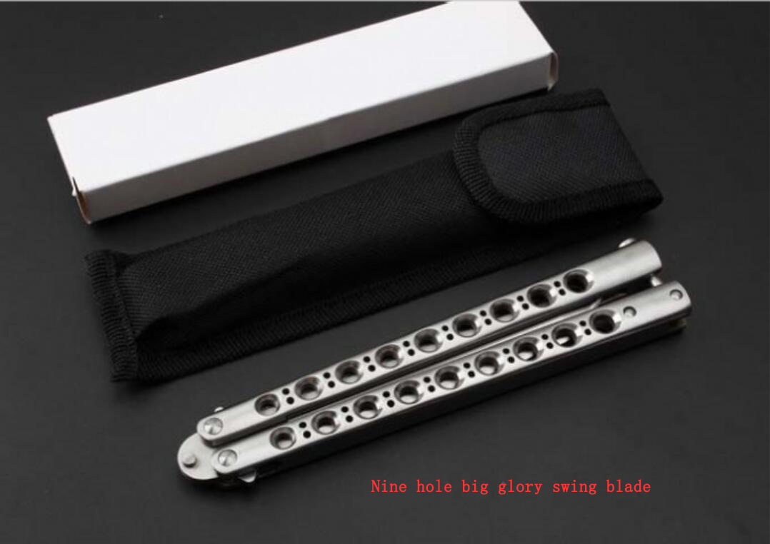 

Theone Benchmade BM training knife Butterfly knife Swinging knife 5.3" TOA 440C blade Self-defense Hiking Hunting Tactical EDC tool