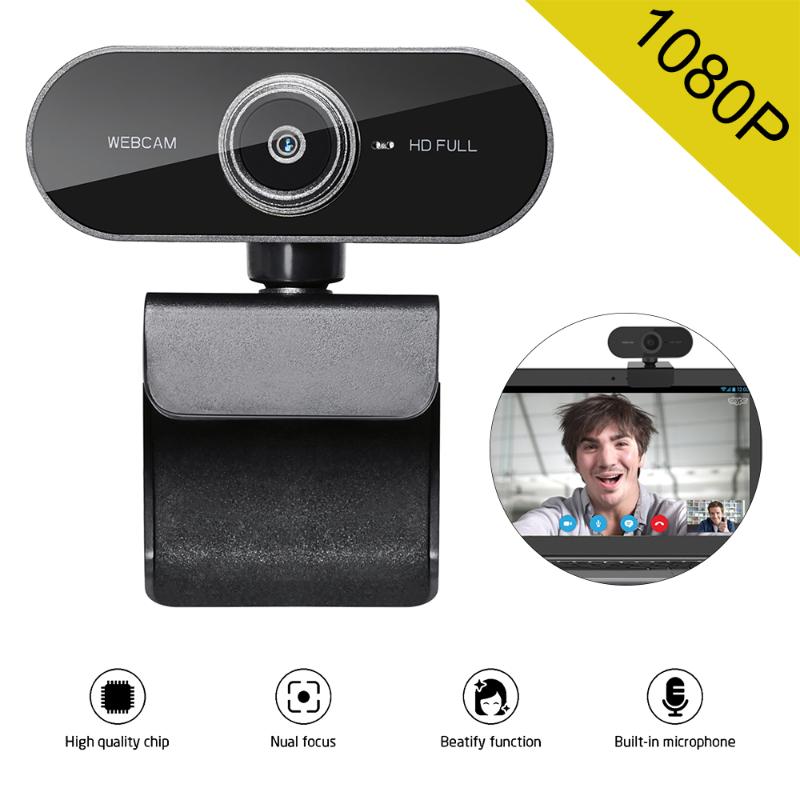 

1080P HD Webcam Mini Computer PC Web Camera with Microphone Rotatable Cameras for Live Broadcast Video Calling Conference Work