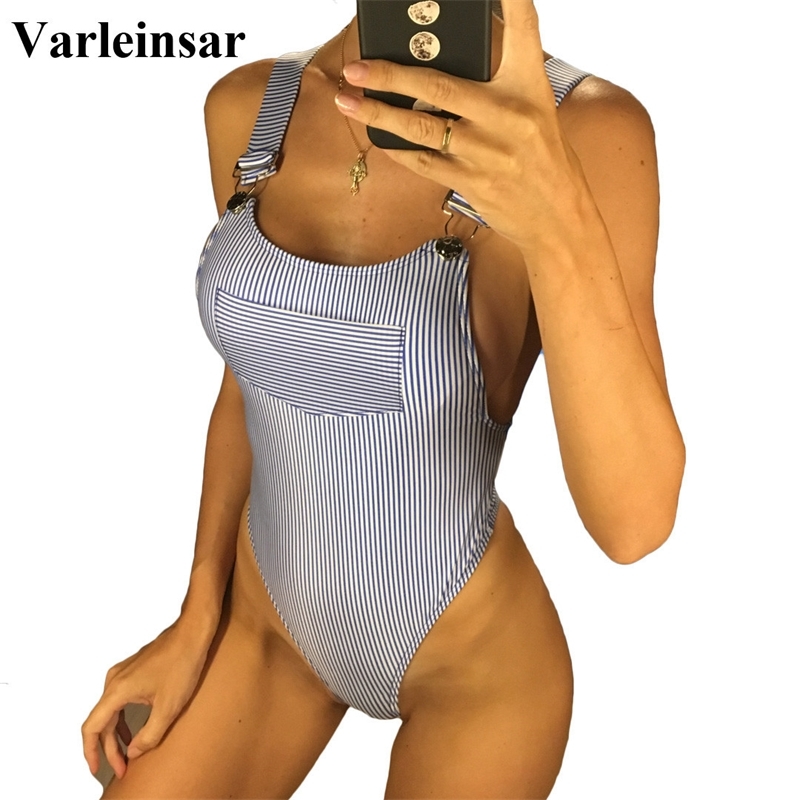 

2 colors New Sexy backless thong One Piece Swimsuit Women Swimwear Female Bather Bathing Suit Swim Monokini Bodysuit V608 Y200319, Black