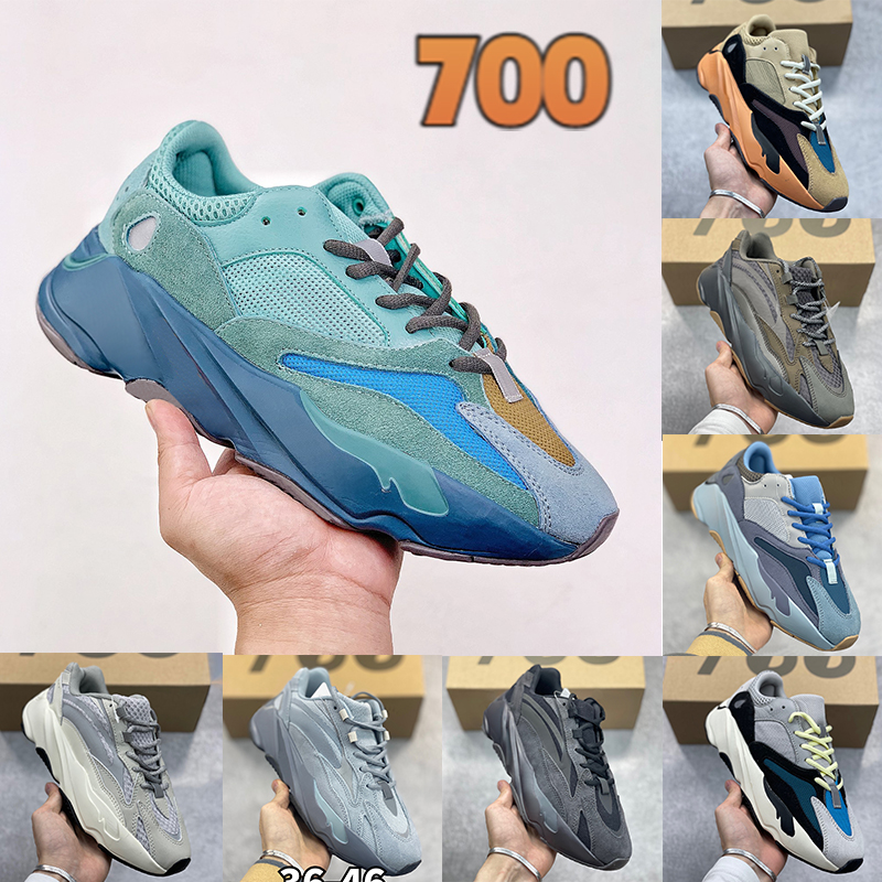 

With Box 700 Running Shoes Faded Azure mauve wash orange bright blue cream sun Enflame Amber OG Solid Grey vanta men women trainers sneakers US 5-11.5, 21 bubble wrap packaging