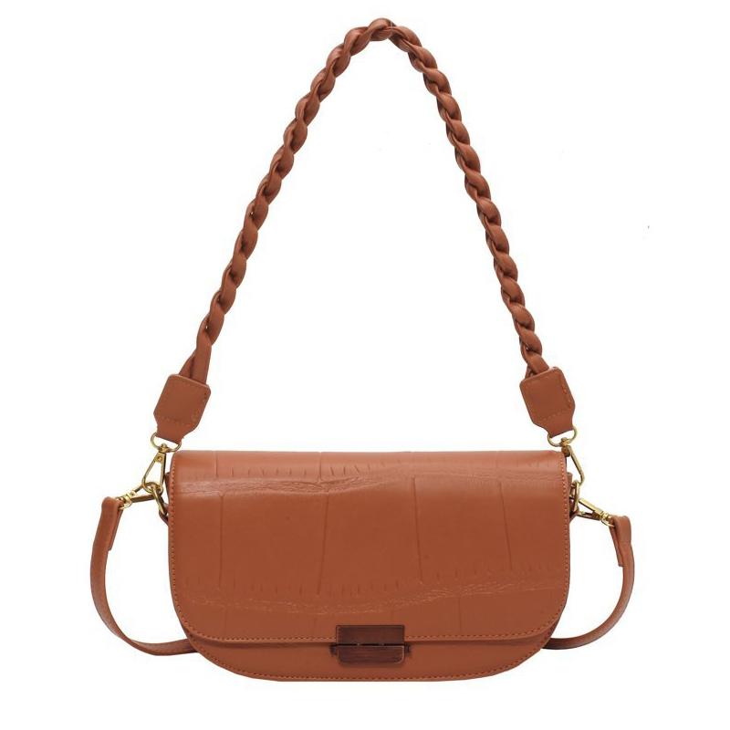 

Fashion Women Shoulder Bag Female Luxury Crossbody Bag PU Leather Designer Handbags And Purses Small With Stone Pattern 2021, Black