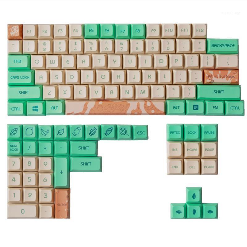 

DYE Fetish PBT Keycaps XAD Profile Mint Milk Keycaps Full Sets GK64 Keycap DYE Sublimation For Mechanical Keyboard1