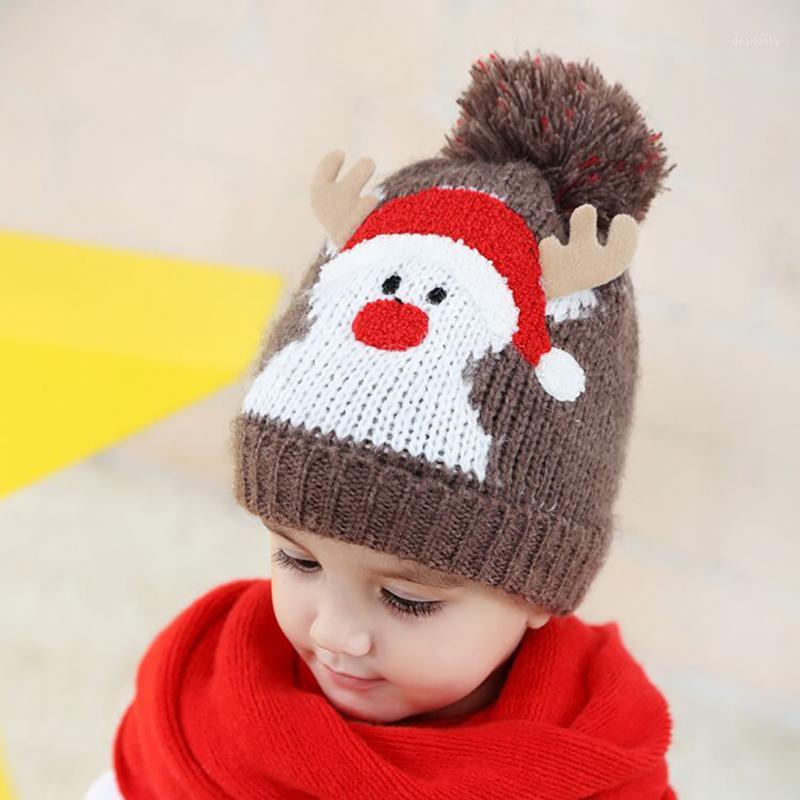 

1Pc Christmas Woolen Hat Merry Christmas Decor Santa Claus Xmas Baby Cap Kids New Year Cap Chiristmas Gift Home Party Supply1