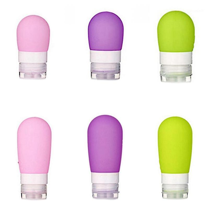 

Cute Round Empty Silicone Travel Packing Bottle Press Bottle for Lotion Shampoo Bath, 80ML Pink1