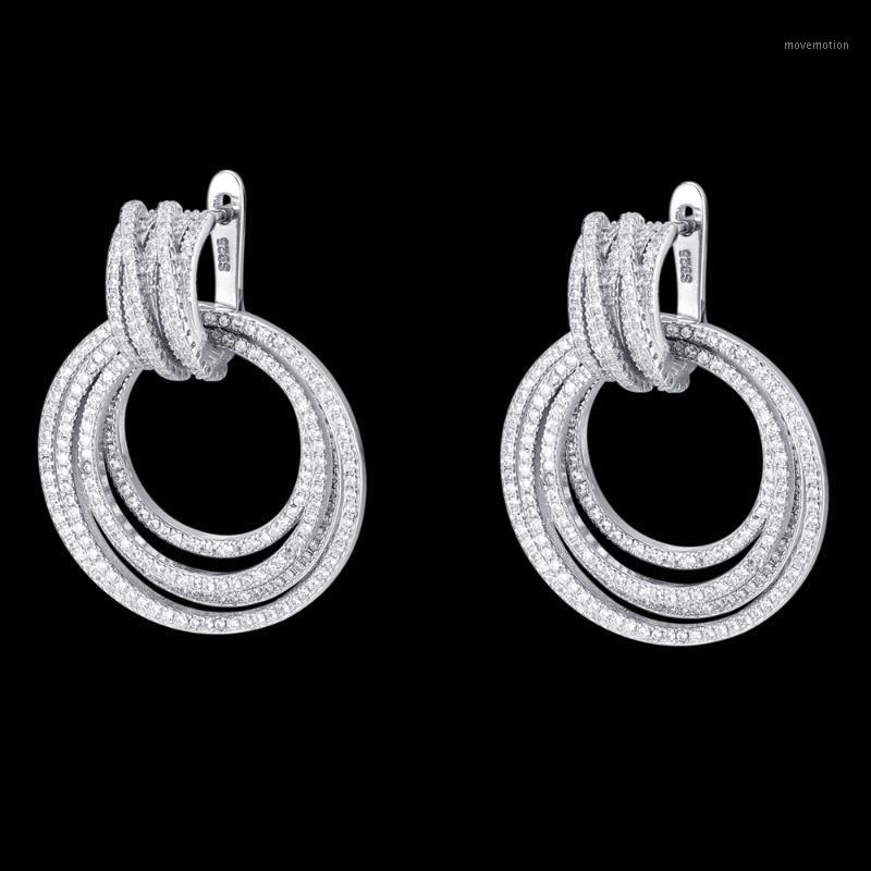

Fahmi 2020 New Popular 100% 925 Sterling Silver Gold Earrings4-12 High Quality Original Jewellery For Women Party Wedding Gift1