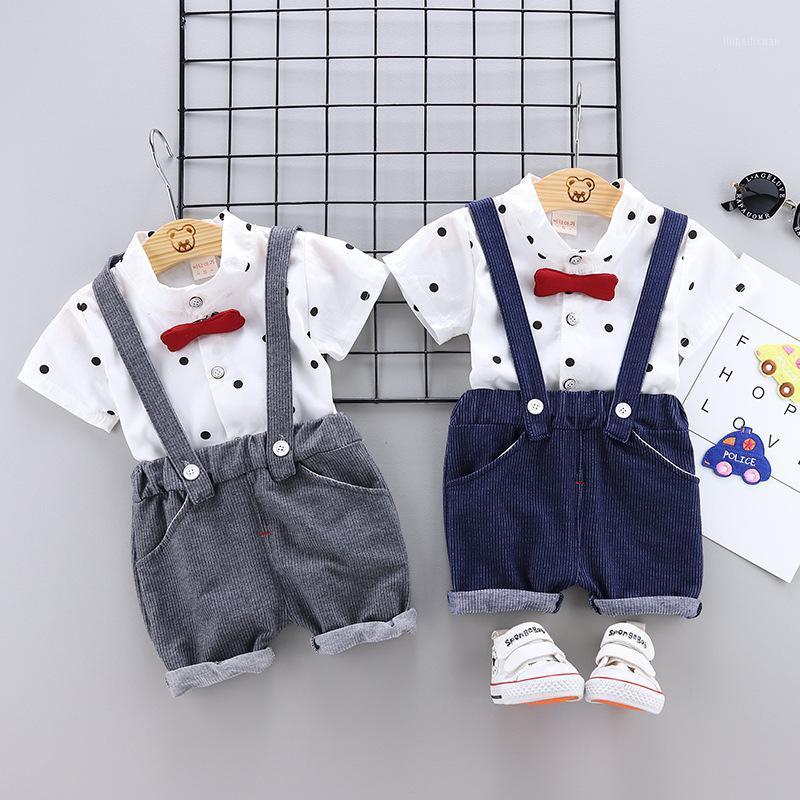

Children Fashion Clothes 2020 New Summer Baby Boys Girls Print Shirt Bib Shorts 2pcs/sets Kids Casual Clothing Toddler Tracksuit1, Lf dianzi s gray