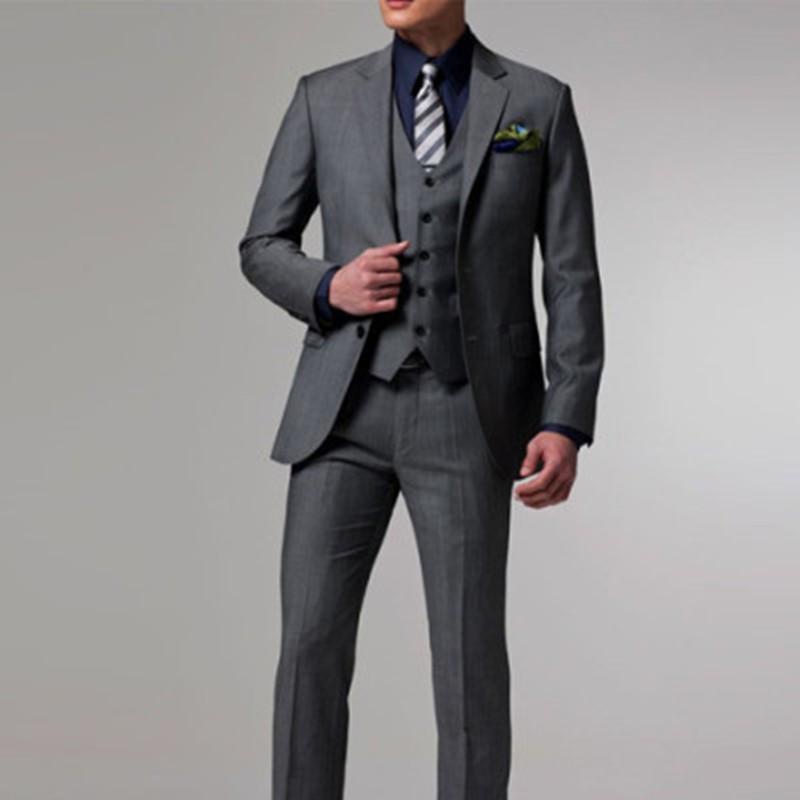 

New costume homme gray groom men suit tuxedos 2020 High Quality men's wedding tuxedo Best Man suits (Jacket+Pants+Tie+Vest, Beige