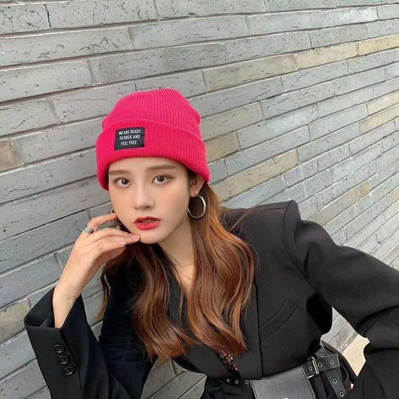 

Women Skullies Beanies Soft Hats Autumn And Winter Cap New Versatile Cotton Warm Wool Knitted Hat Street Trendsetter Hip Hop Hat, White