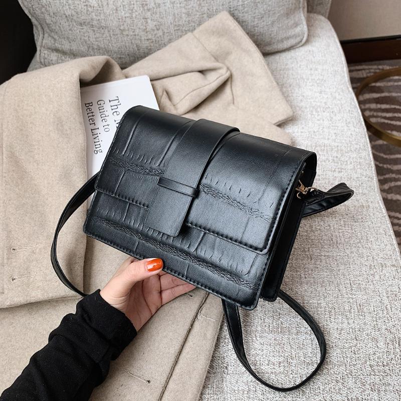 

Soft Casual Shoulder Messenger Bag PU Leather Fashion Casual Fashion Autumn Street Handbag Stone Women Totes Clutch Bag, Brown