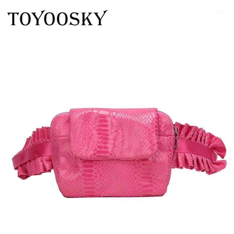 

TOYOOSKY Fashion Women Messenger Belt Bag Pack Soft leather Waist Bags Girl Travel Small Fanny Chest Pack Ladies Mini zipper bag1, White