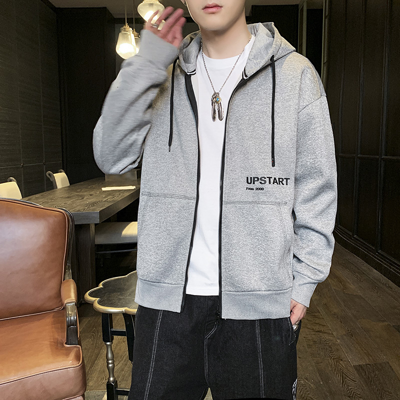 

2021 Hoodie Retro Color Long Cardigan Sleeve Sweatshirt with Quality Male Hood Jacket 73bh, Blue