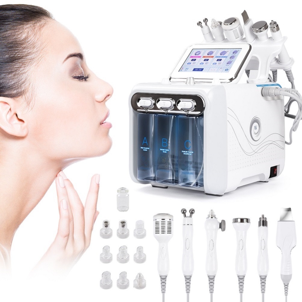 

6 in 1 H2O2 small bubble radio frequency OXYGEN JET skin care beauty personal care facial machine
