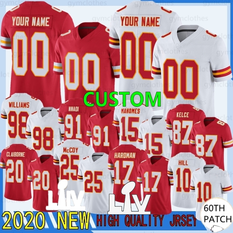 

Derrick Thomas Chris Jones Jersey Custom Frank Clark Tony Gonzalez Harrison Butker Patrick Mahomes Men 29 Berry 17 Hardman 15 Mahomes, Qiuzhang(2020chaojiwan)