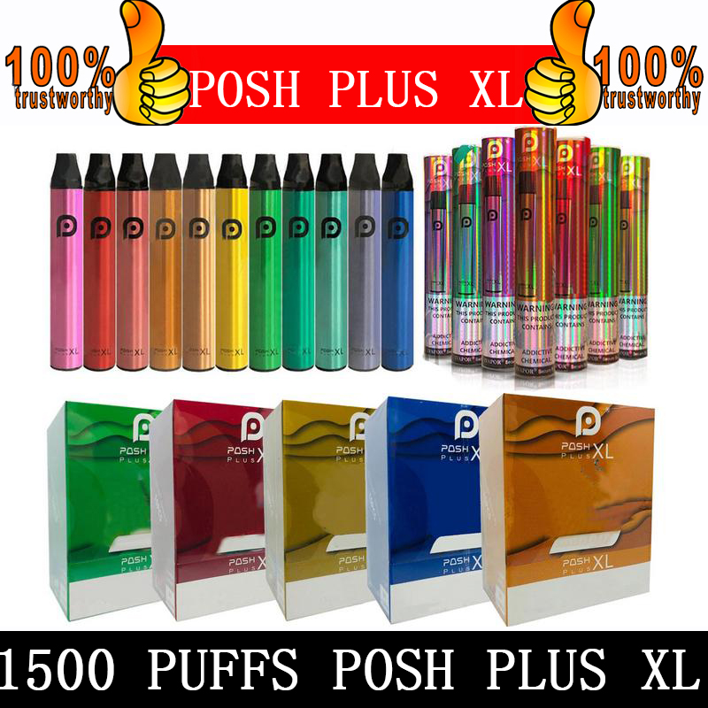 

Posh Plus XL Disposable Vape Device Pen 1500Puffs 650mAh Power Battery Pre-filled Pods Vapor Disposable e cigarettes