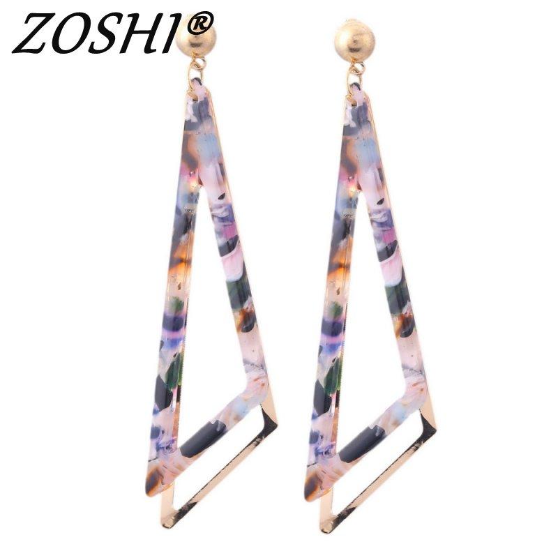 

Ethnic Jewelry New Fashion Party Dresses Bohemia Style Enamel Acrylic Statement Drop Earrings Vintage Jewelry for Women