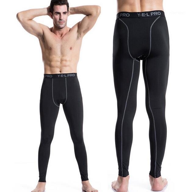 

High Quality Active Pants Men Compression Long Pants Running Base Layers Skins Tights Bodybuilding Fitness Sports Training1, Black