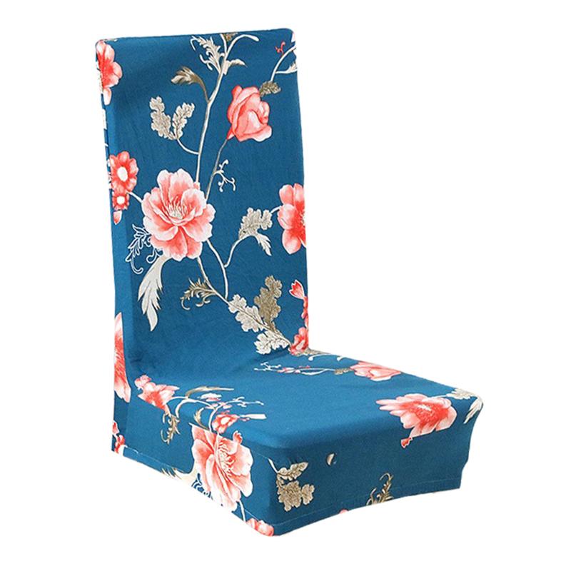

Kitchen Dinner Chair Seat Cover For Wedding Dining Room Office Banquet, With Floral Printed