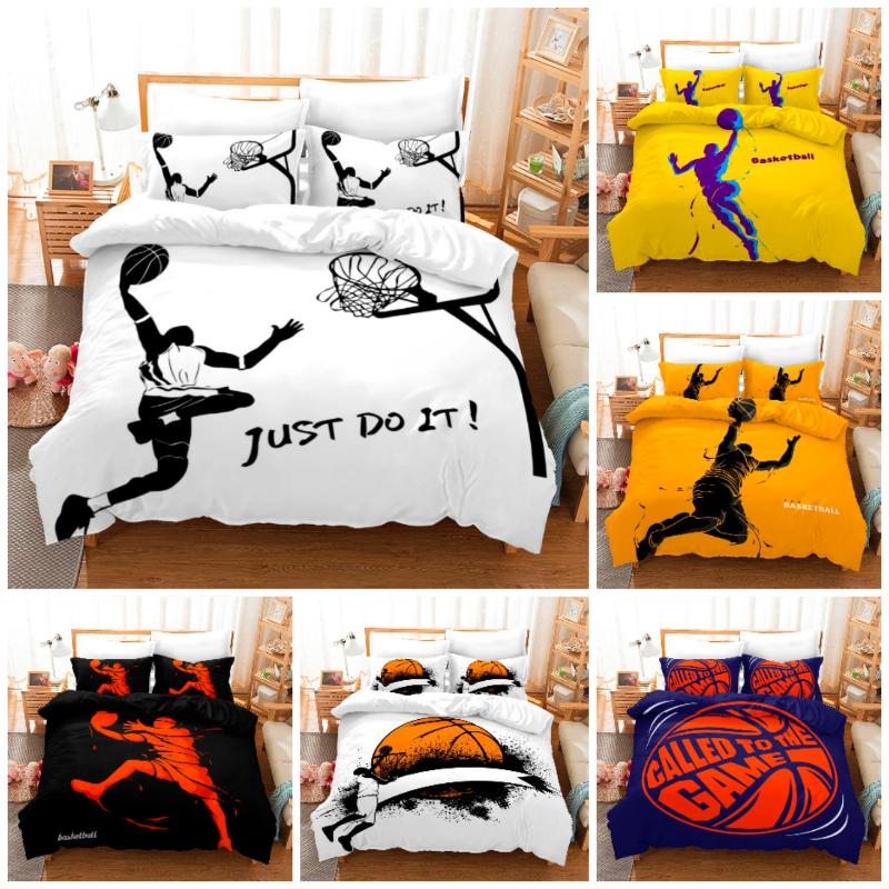 

3D basketball Bedding Set Duvet Cover & Pillowcase Popular Style 2/ 3 PCS Suit.(No padding and No sheet