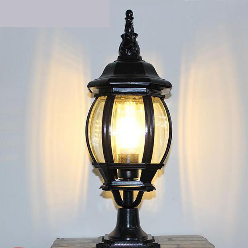 

Antique Bronze Courtyard lighting Vertical Waterproof Outdoor Wall Lamp Led Pillar Light Landscape lamp Garden Lighting Lamparas