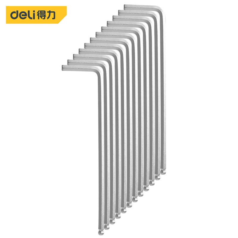 

deli 1Pcs Durable Ball End Hex Wrench Allen Key Hand Tools Metric Allen 1.5mm-10mm Hexagon Keys Double-End L-Type Hex Spanner