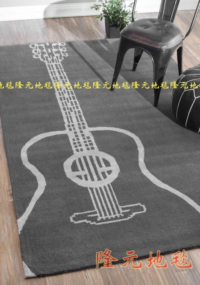 

Cool Guitar Rug Handmade Rug Musical Area Contemporary Living Room Carpet Durable Floor Carpets for Boys1, As pic