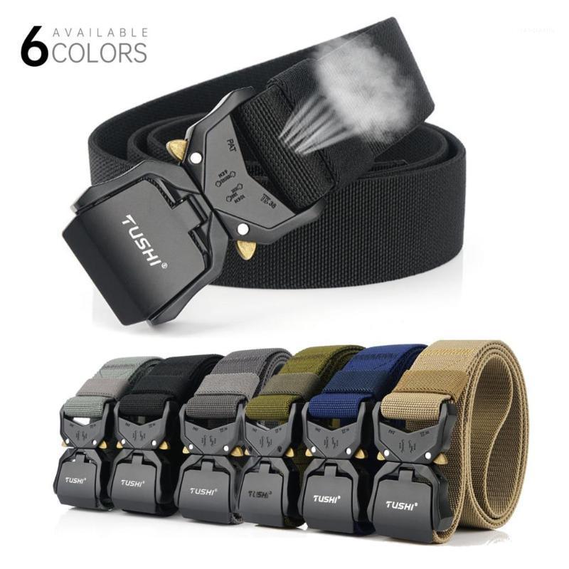 

125cm long big size Belt Male Tactical Canvas Belt Outdoor Tactical men's Nylon Belts Army ceinture hom1, Black