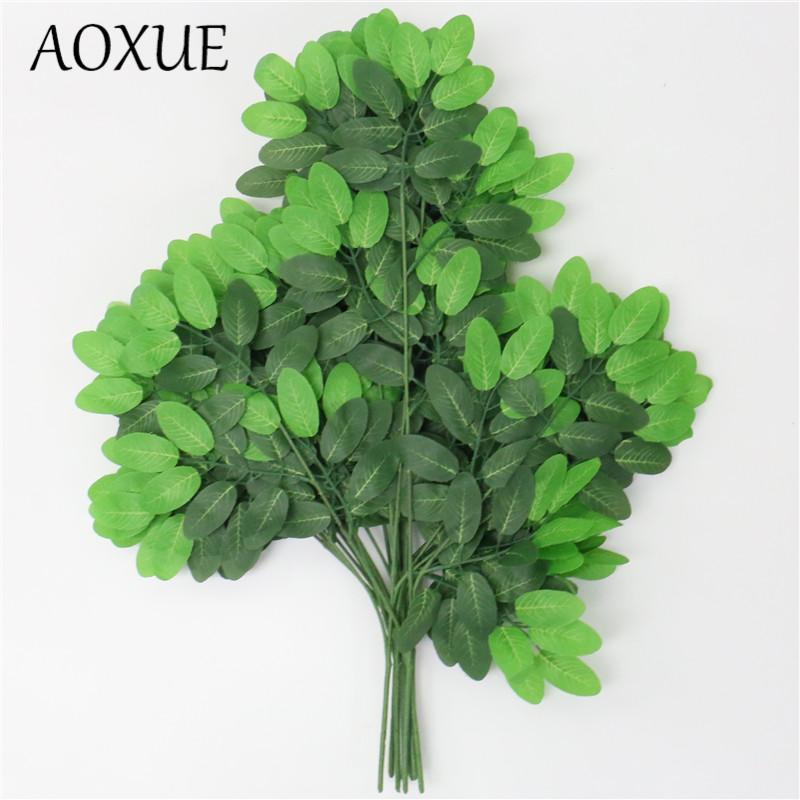 

Single branch simulation eucalyptus leaves green plant fake flowers home living room decoration landscaping artificial flowers1