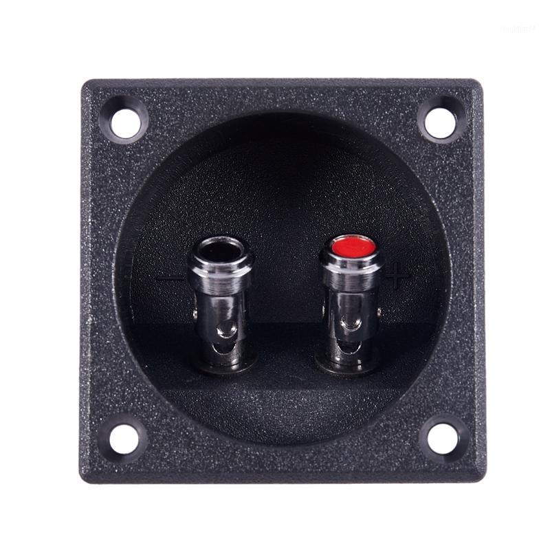 

Square Shape Double Binding Post Type Speaker Box Terminal Cup Black1