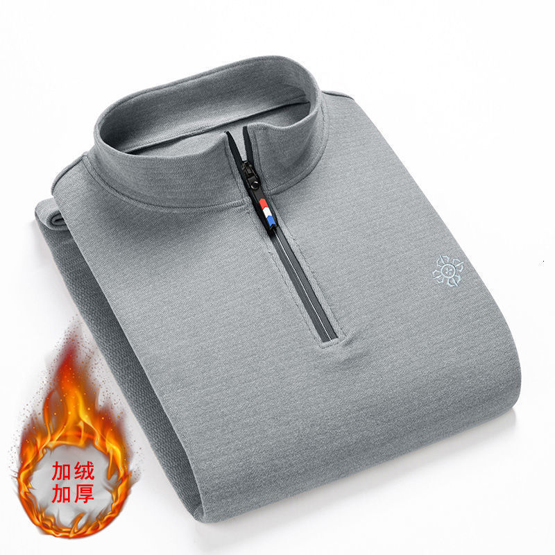 

Autumn 2021 New Pullover Product Male Half Fly Down Solid Gray Jacket Man Hoodies Better TYUR, Wy001