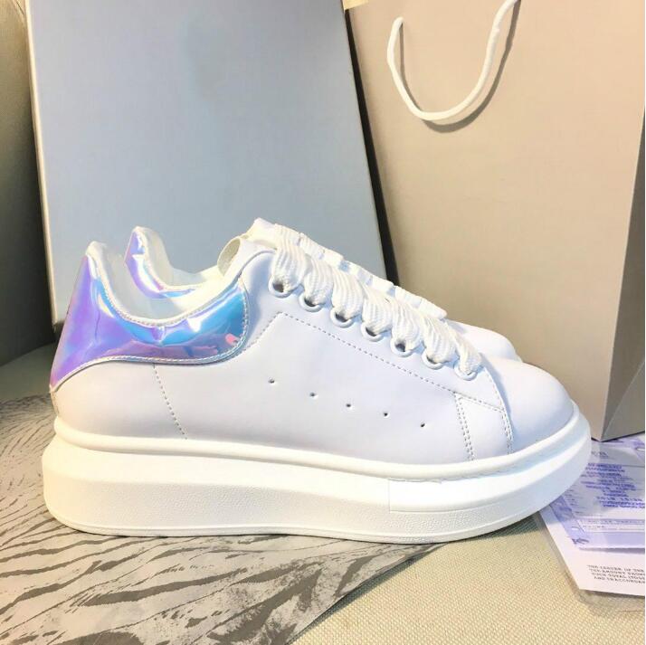 

Top Quality Mens Womens Blue Velet Back Platform Sneakers White Genuine Leather Trainers Comfort Pretty Luxurys Designers Shoes, Color 5