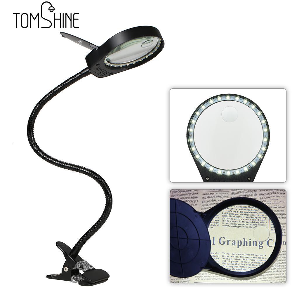 

2021 New Tomshine 3x/10x Glass Desk Magnifier Led Reading Magnifying Lens Illuminated Flexible Table Light Aapf
