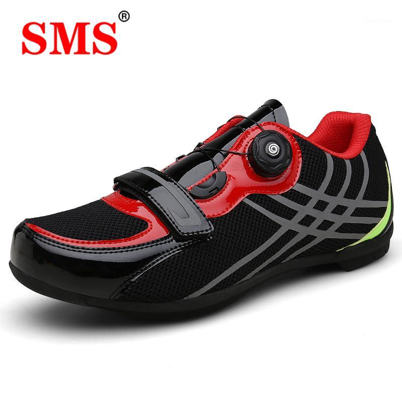 

SMS New Men Cycling Shoes MTB Road Bike Shoes Double Buckles Breathable Luminous Bicycle Professional Cycling Sports1, White